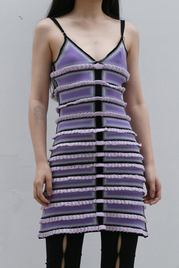 NAN KNITS Gradient Striped Tiber Skirt 22051711